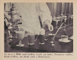 Vieilles photos de présentation de cafés