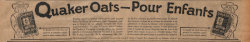 Réclame pour les Quaker Oats